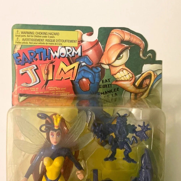 Vintage 1994 Earthworm Jim Princess Whats Her Name Action Figure Playmates - Picture 3 of 16